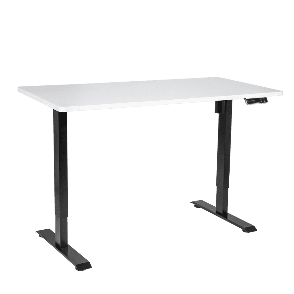 Dellonda White Electric Height Adjustable Standing Desk with Memory, Quiet, 1400x700mm Model No- DH244