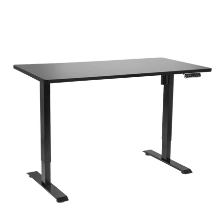 Dellonda Black Electric Height Adjustable Standing Desk with Memory, Quiet, 1400x700mm Model No- DH245