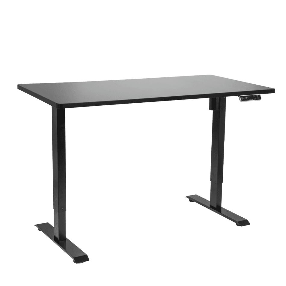 Dellonda Black Electric Height Adjustable Standing Desk with Memory, Quiet, 1400x700mm Model No- DH245