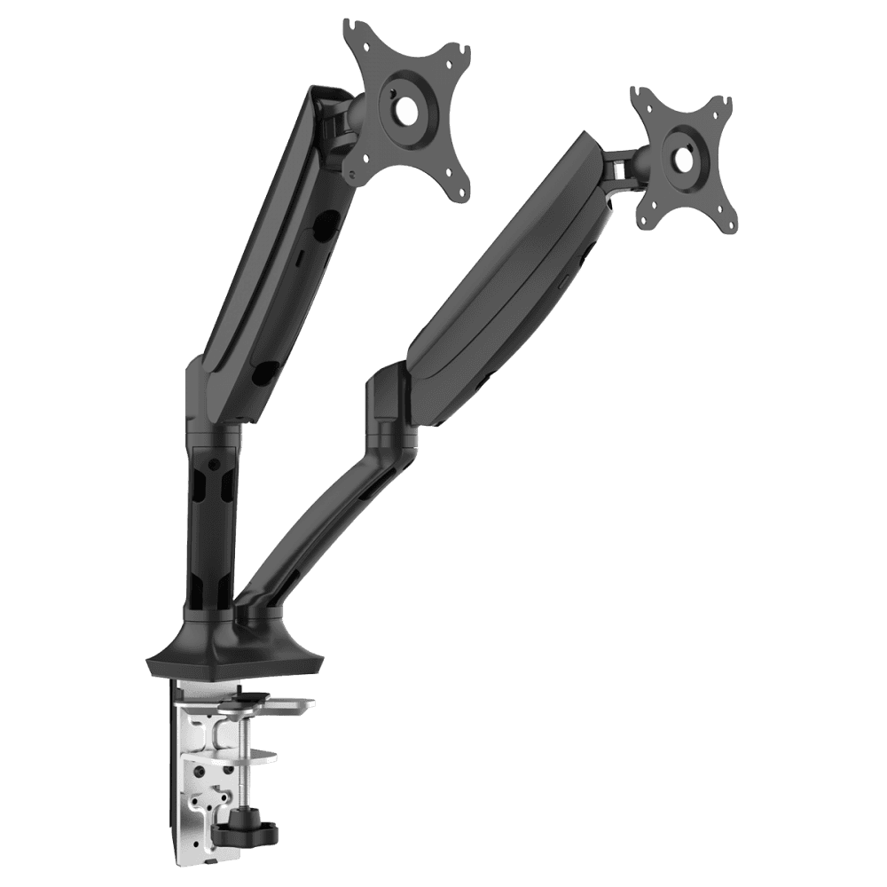 Dellonda Adjustable Double Monitor Arm with 360 Rotation - Black Model No- DH25