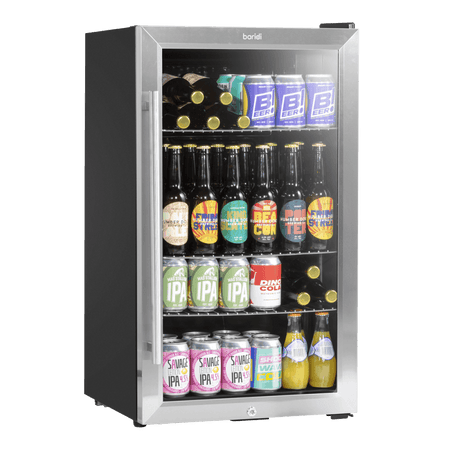 Baridi Wine, Beer & Drinks Fridge 85L Capacity - Stainless Steel Model No- DH31
