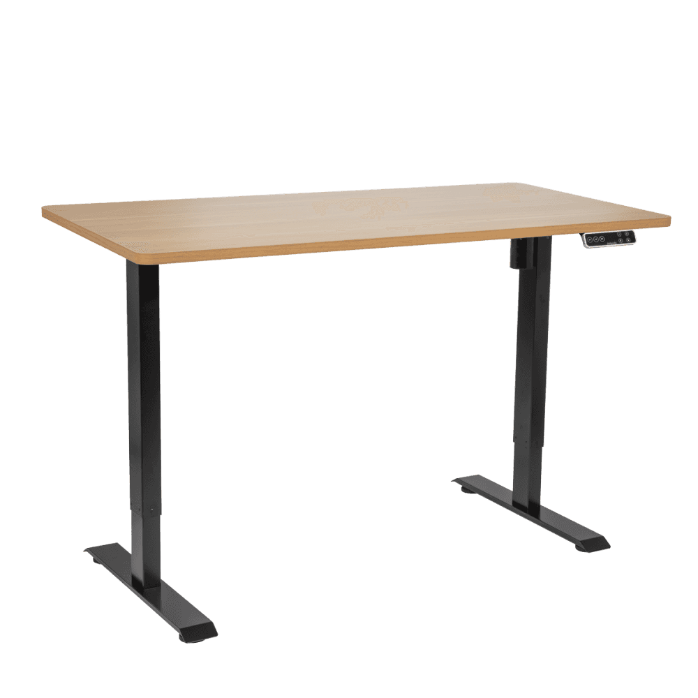 Dellonda Oak Electric Adjustable-Height Standing Desk with Memory, Quiet & Fast 1400 x 700mm Model No- DH41
