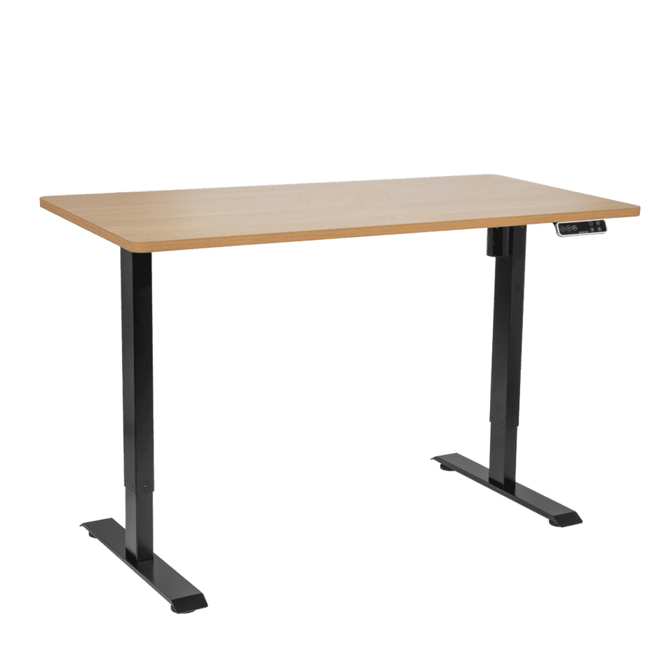 Dellonda Oak Electric Adjustable-Height Standing Desk with Memory, Quiet & Fast 1400 x 700mm Model No- DH41