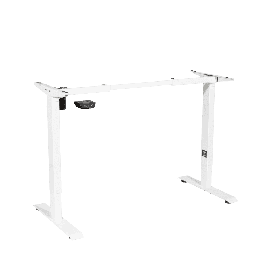Dellonda Single Motor Ultra-Quiet Adjustable-Height Desk Frame 70kg Capacity - White Model No- DH64