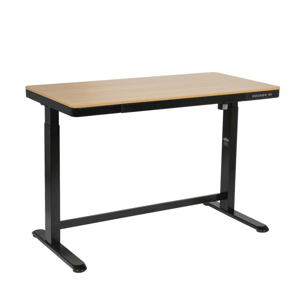 Dellonda Single Motor Ultra-Quiet Electric Desk with Control Panel, USB Port & Drawer - Oak Desktop Model No- DH65