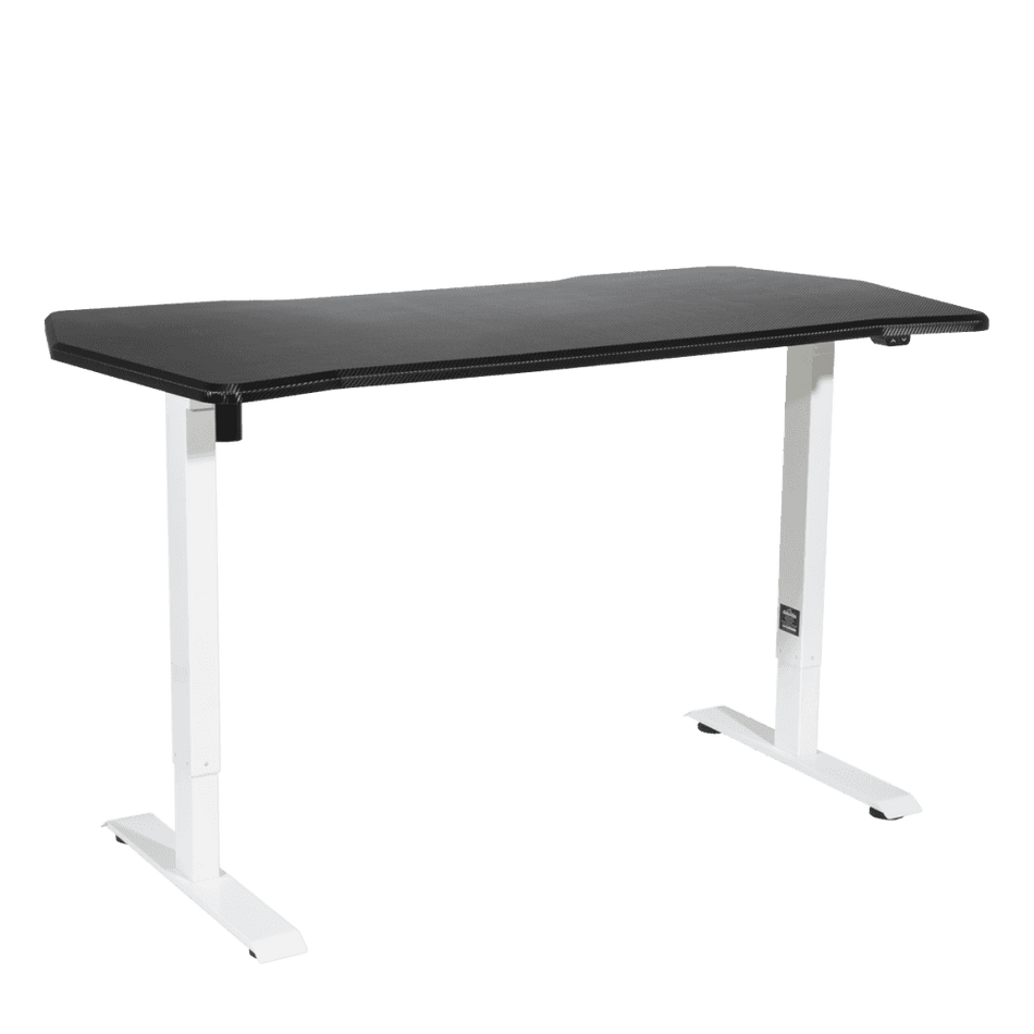 Dellonda Single Motor Ultra-Quiet Adjustable-Height Electric Sit/Stand Desk - Carbon Fibre Effect Desktop Model No- DH70