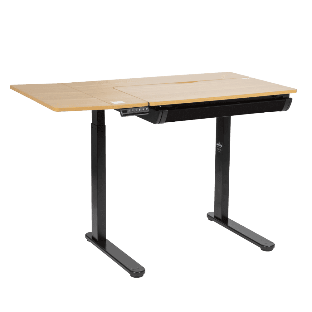 Dellonda Single Motor Ultra-Quiet Electric Adjustable Drawing Table with 40 Tilt, Drawer & Side Table Model No- DH71