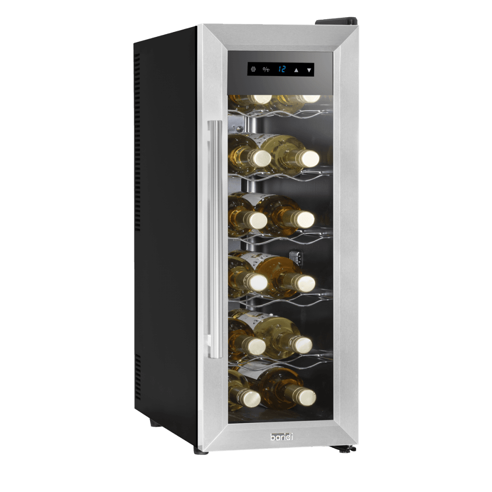 Baridi 12 Bottle Wine Fridge & Cooler - Stainless Steel Model No- DH74