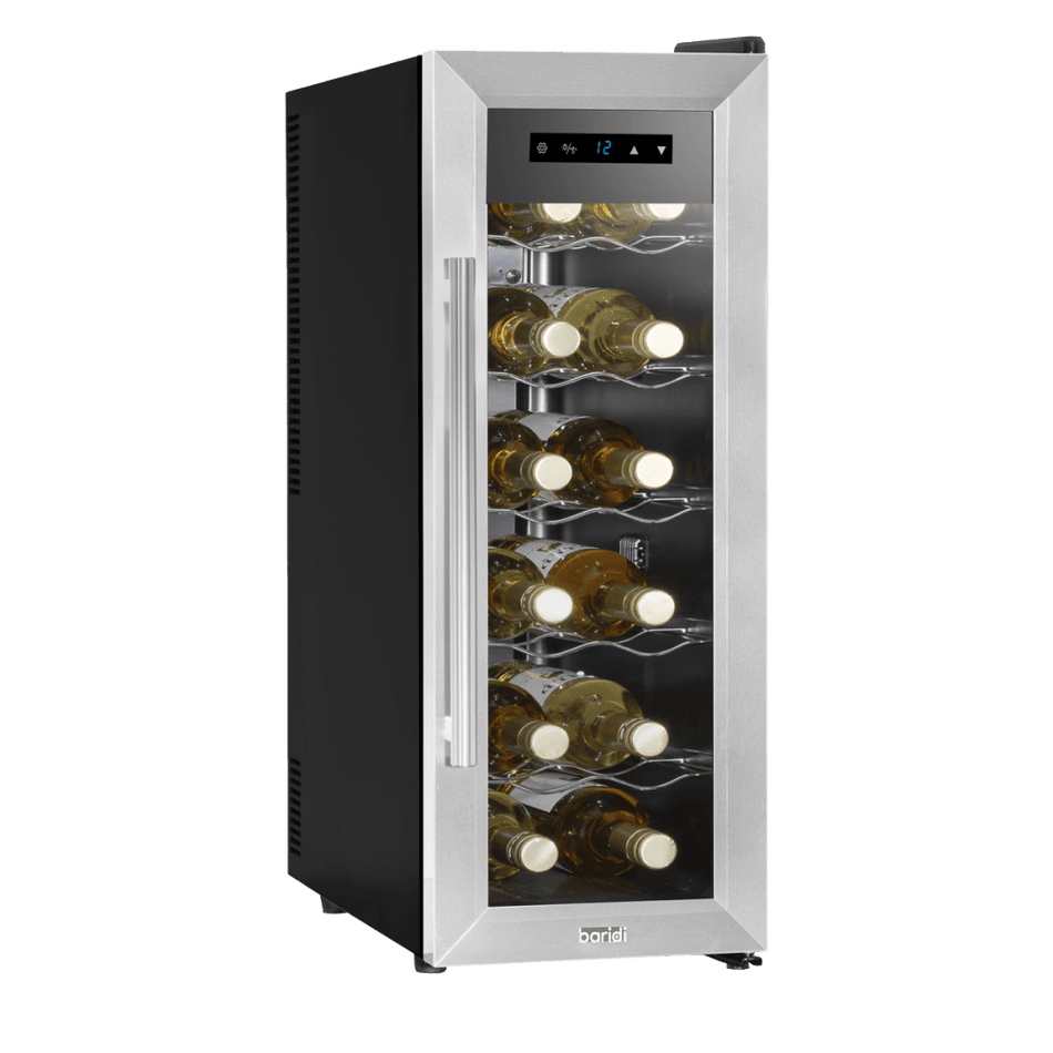 Baridi 12 Bottle Wine Fridge & Cooler - Stainless Steel Model No- DH74