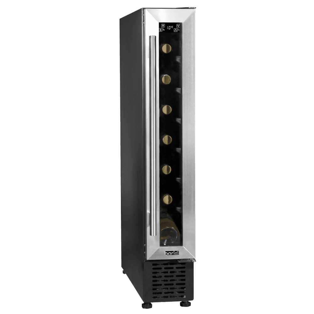 Baridi Extra-Slim 7 Bottle Wine Fridge & Cooler 15cm - Stainless Steel Model No- DH77