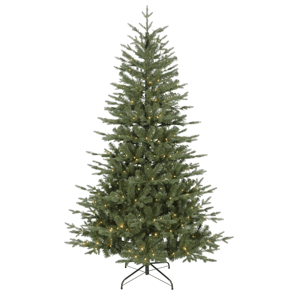 Dellonda Pre-Lit Hinged Christmas Tree with 350 Warm White LED Lights 7ft(210cm) Model No- DH82