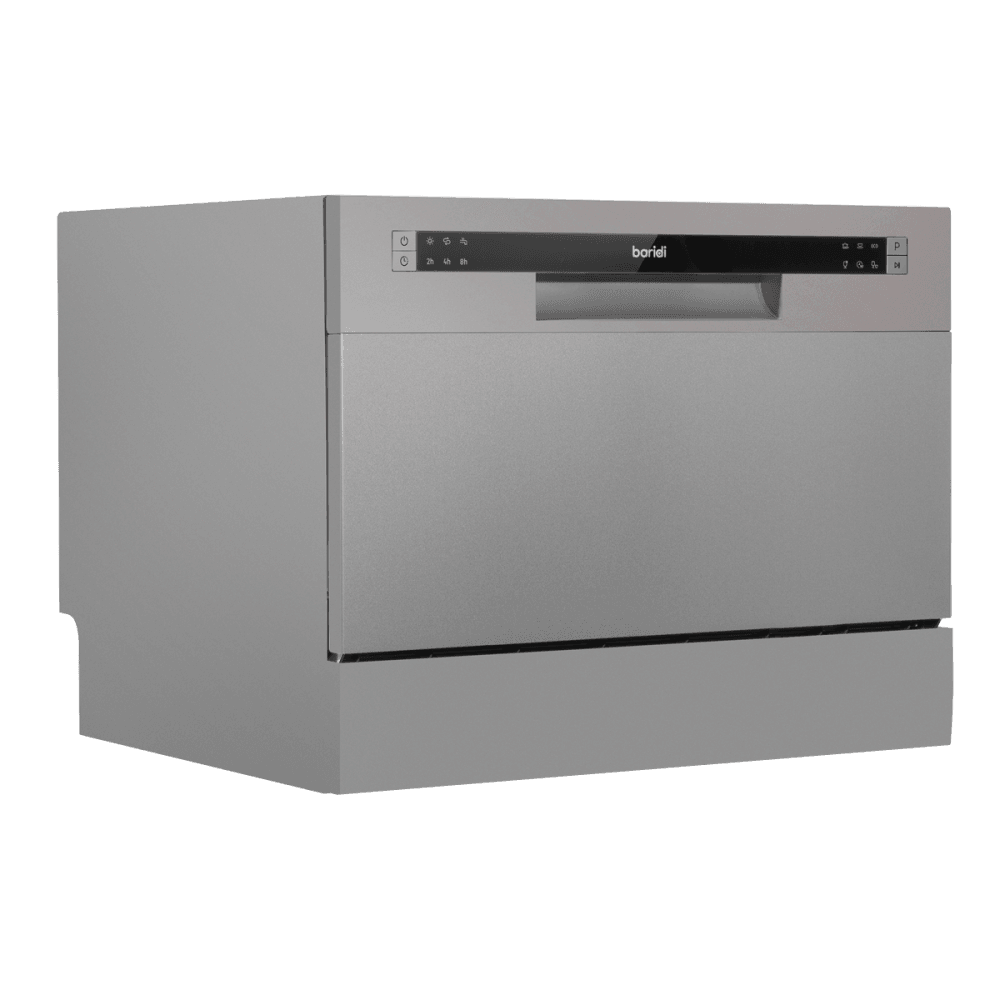 Baridi Tabletop Dishwasher 6 Place Settings 6.5L Capacity - Silver Model No- DH84
