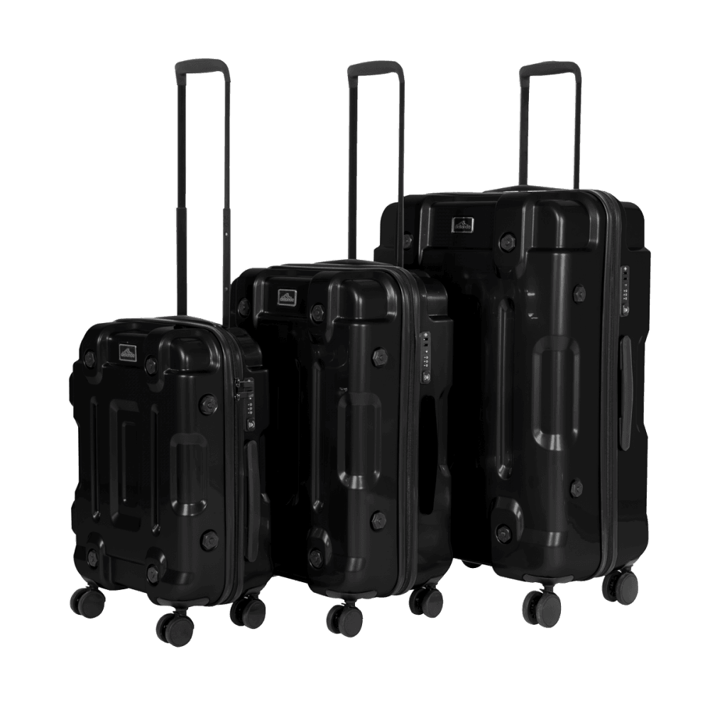 Dellonda Lightweight ABS Luggage Set 3pc - Black Model No- DL10