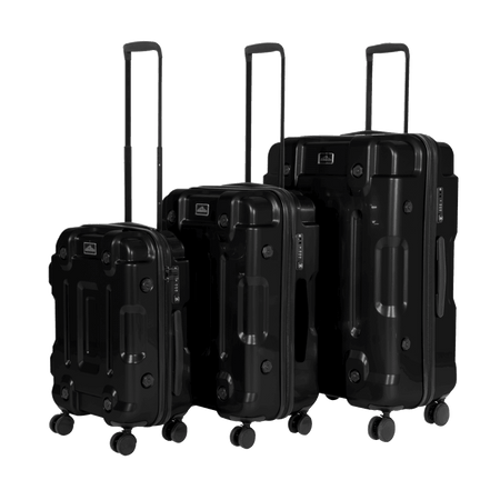 Dellonda Lightweight ABS Luggage Set 3pc - Black Model No- DL10