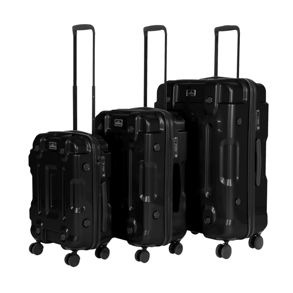 Dellonda Lightweight ABS Luggage Set 3pc - Black Model No- DL10