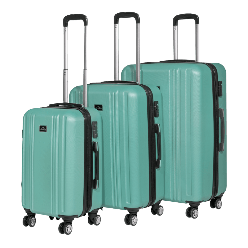 Dellonda Lightweight ABS Luggage Set with TSA Lock - Teal : Model No- DL126