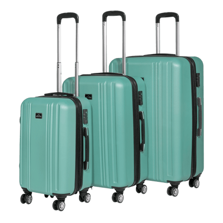 Dellonda Lightweight ABS Luggage Set with TSA Lock - Teal : Model No- DL126
