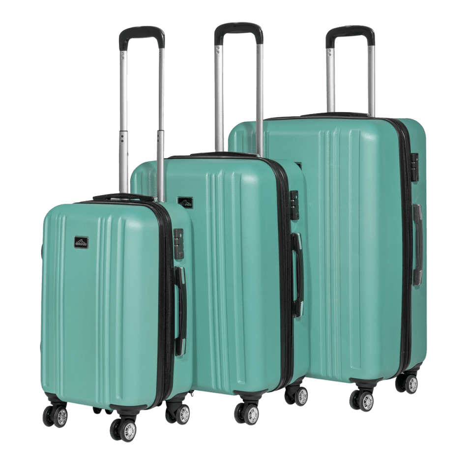 Dellonda Lightweight ABS Luggage Set with TSA Lock - Teal Model No- DL126