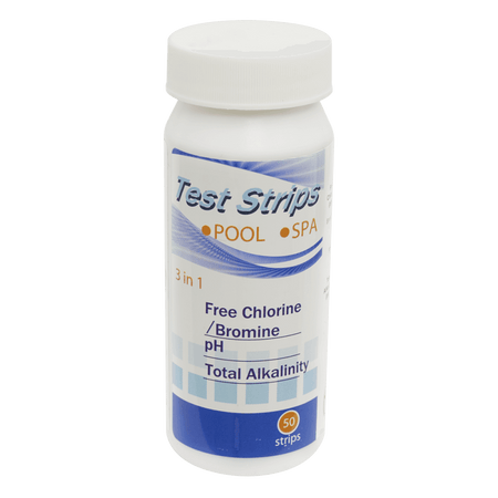 Dellonda 3-in-1 Chlorine, PH & Alkalinity Test Strips x50 Strips - Pack of 1 Model No- DL32