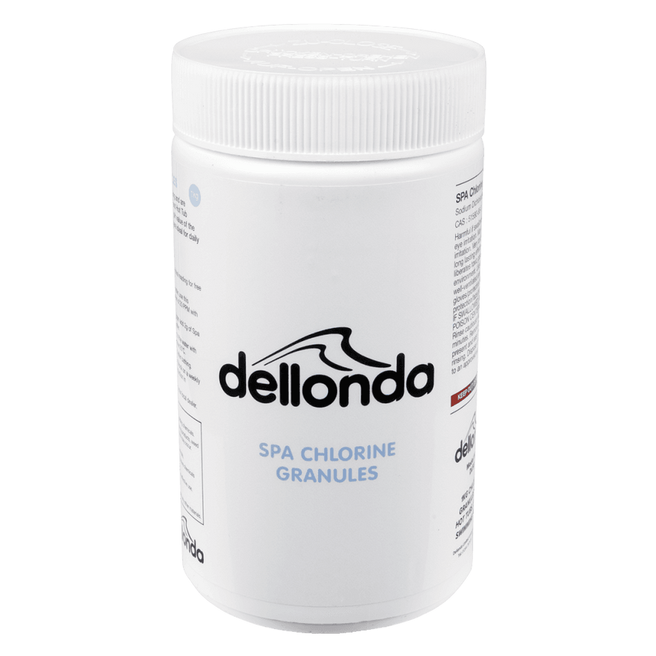 Dellonda Chlorine Granules for Hot Tubs/Spas & Swimming Pools 1kg Model No- DL50