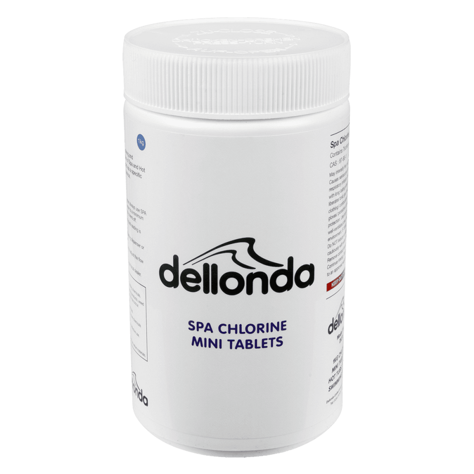 Dellonda Chlorine Mini Tabs for Hot Tubs/Spas & Swimming Pools 1kg Model No- DL51