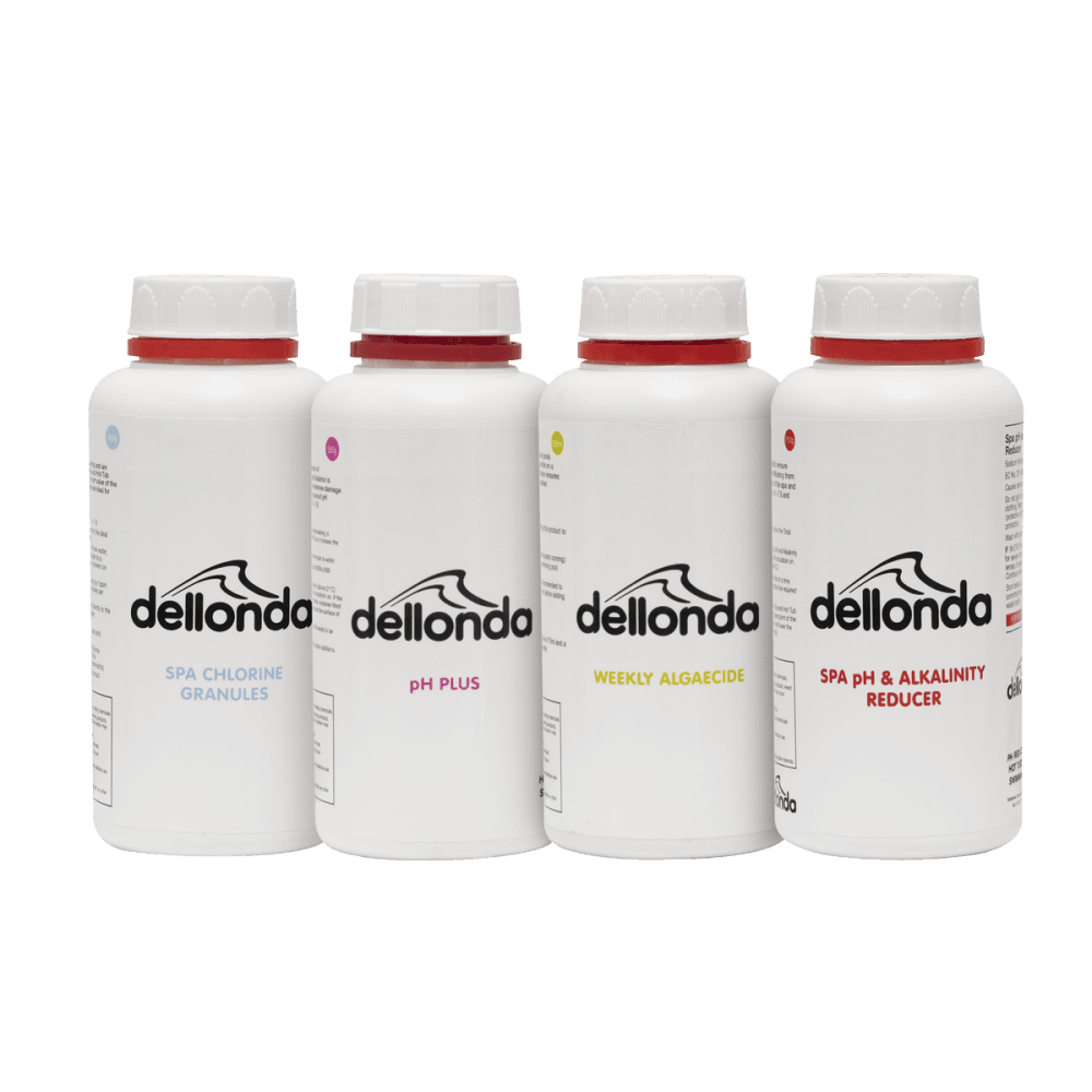 Dellonda Swimming Pool Starter Kit - Chlorine, pH Increaser, pH Reducer, Algaecide & Test Strips Model No- DL63