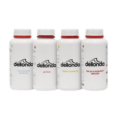 Dellonda Swimming Pool Starter Kit - Chlorine, pH Increaser, pH Reducer, Algaecide & Test Strips Model No- DL63