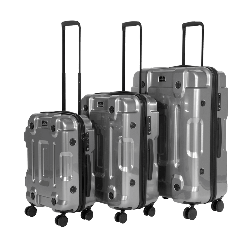 Dellonda Lightweight ABS Luggage Set 3pc - Silver Model No- DL9