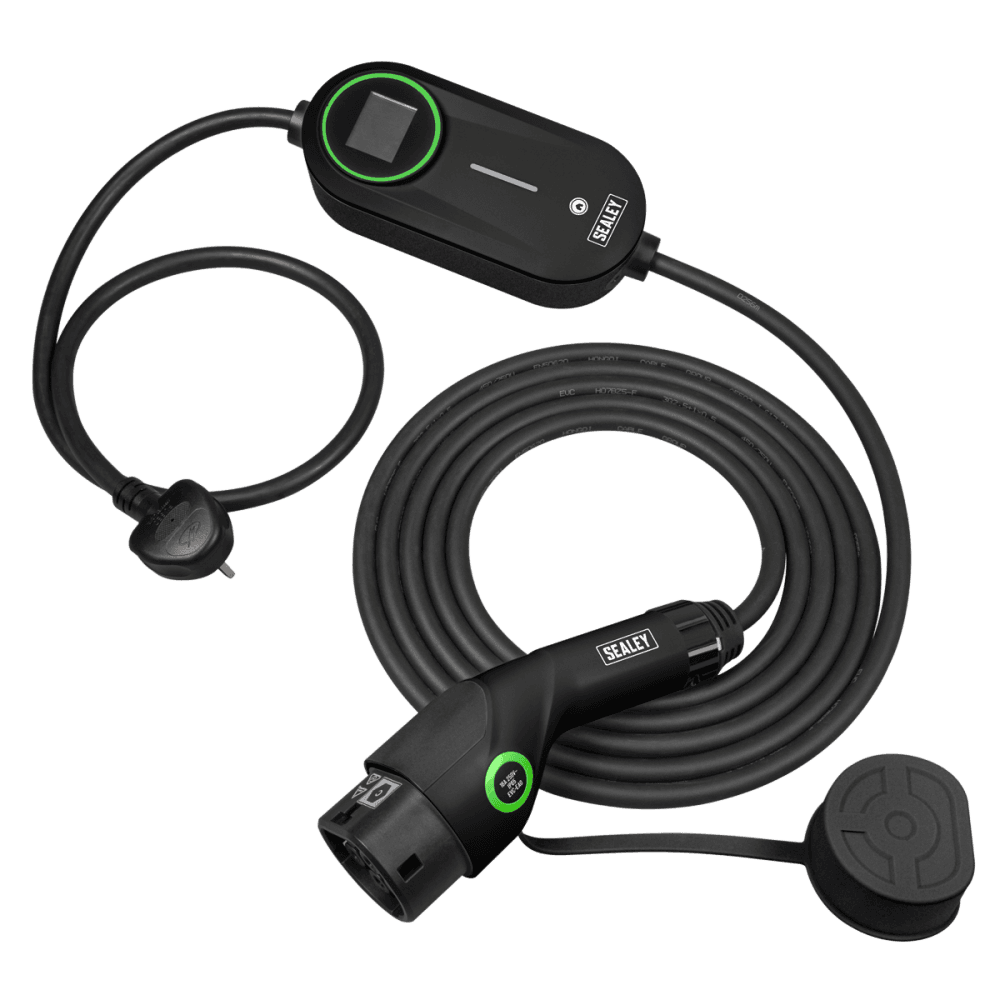 Adjustable (3.5kW) Type 2 to UK 3-Pin Plug Portable EV Charger - 5m Cable Model No- EVAC2