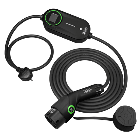 Adjustable (3.5kW) Type 2 to UK 3-Pin Plug Portable EV Charger - 5m Cable Model No- EVAC2