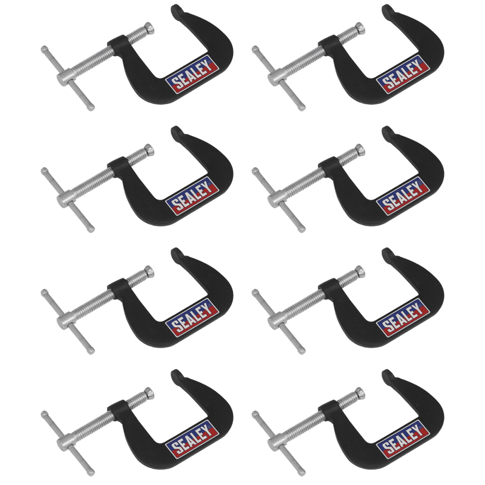 Junior C-Clamp Set 38 x 38mm 8pc Model No- GCC03