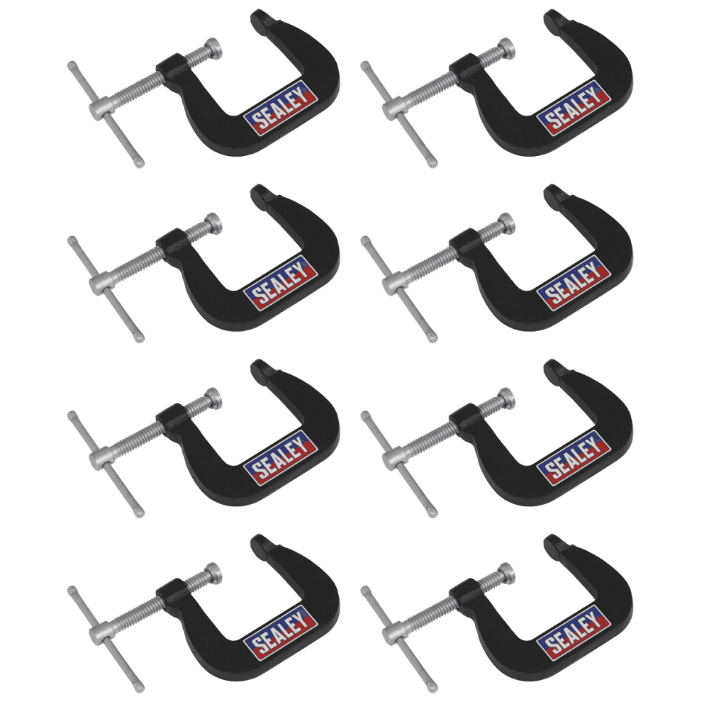 Junior C-Clamp Set 28 x 28mm 8pc Model No- GCC05