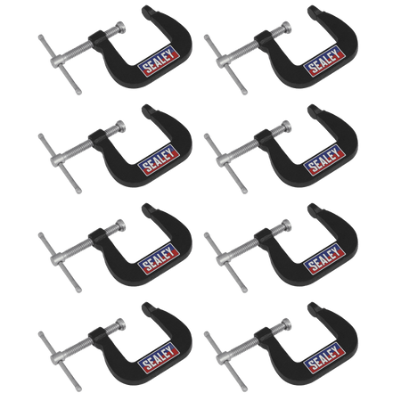 Junior C-Clamp Set 28 x 28mm 8pc Model No- GCC05