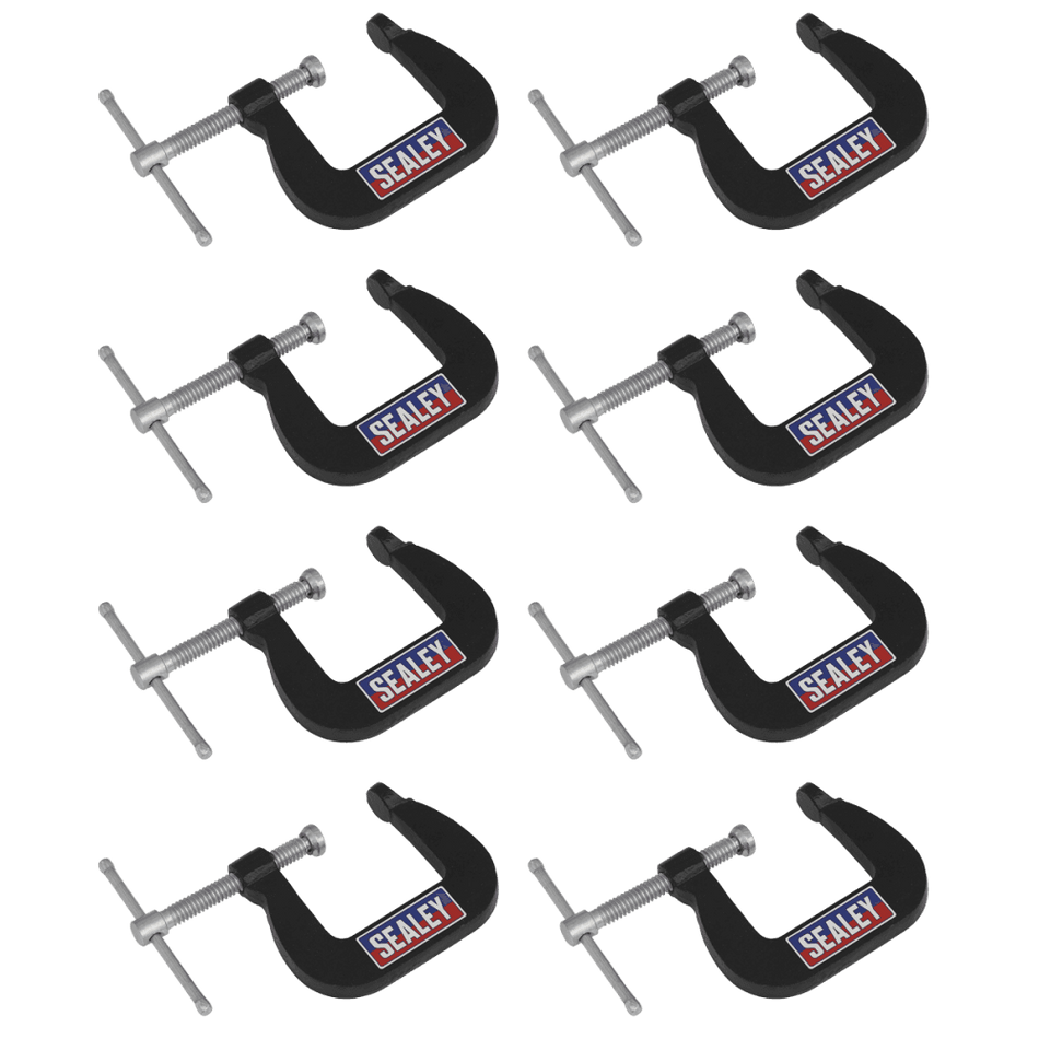 Junior C-Clamp Set 28 x 28mm 8pc Model No- GCC05