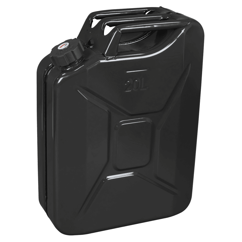 Screw Cap Metal Jerry Can 20L - Black Model No- JC20SCB