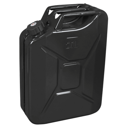 Screw Cap Metal Jerry Can 20L - Black Model No- JC20SCB