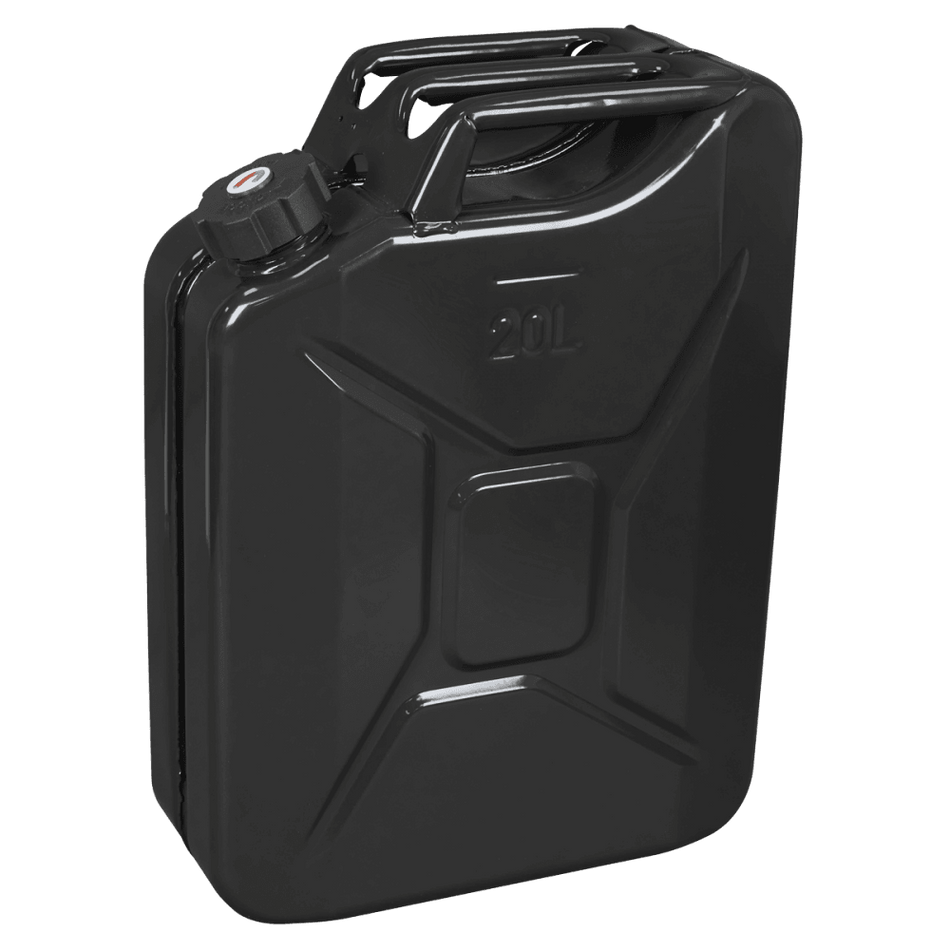 Screw Cap Metal Jerry Can 20L - Black Model No- JC20SCB