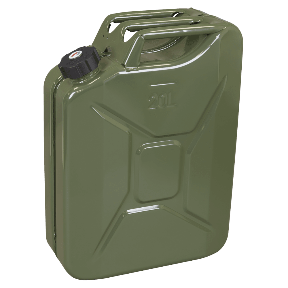 Screw Cap Metal Jerry Can 20L - Green Model No- JC20SCG