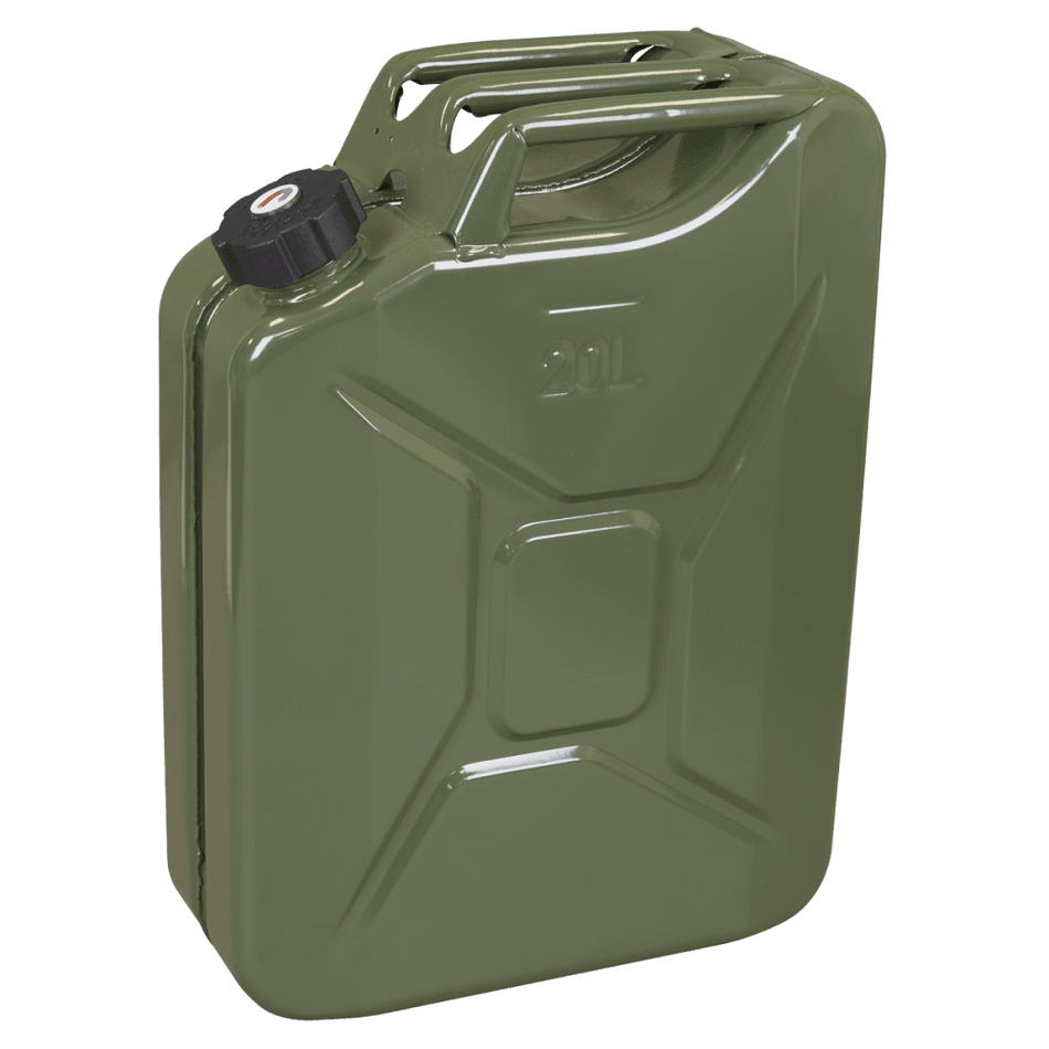 Screw Cap Metal Jerry Can 20L - Green Model No- JC20SCG