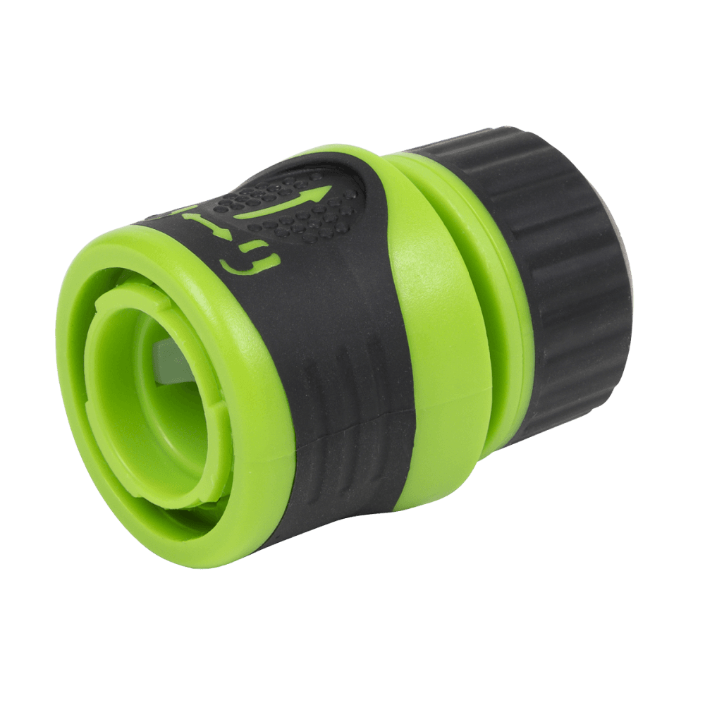 Soft-Touch Hose Connector With Water Stop & Lock 1/2"-5/8" Model No- JS3051