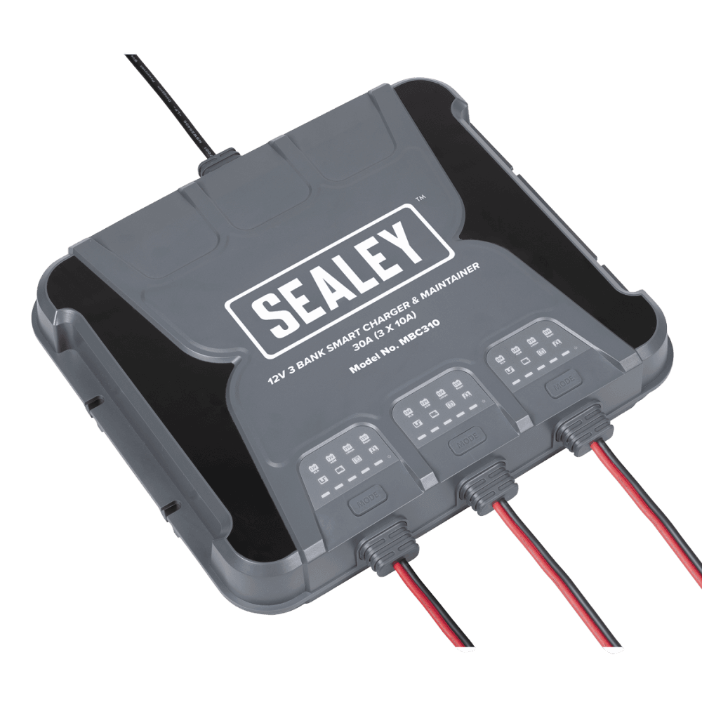3 Bank 12V Smart Charger & Maintainer 30A (3 x 10A) Model No- MBC310