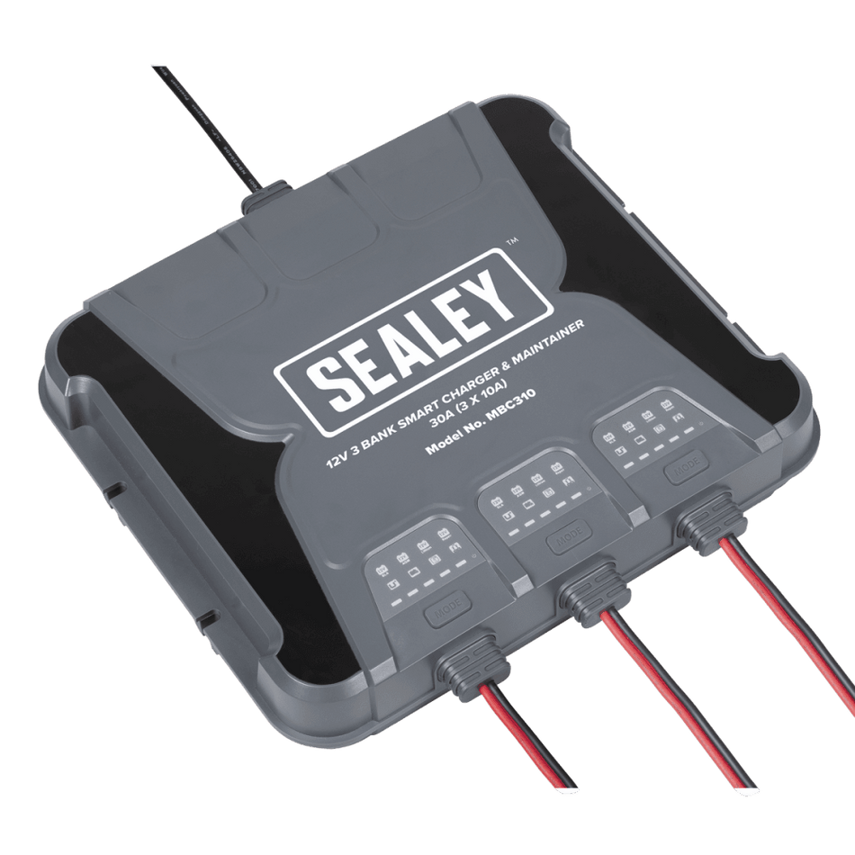 3 Bank 12V Smart Charger & Maintainer 30A (3 x 10A) Model No- MBC310