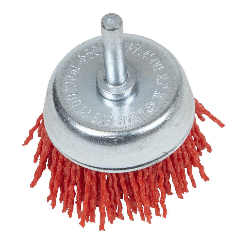 Nylon Filament Cup Brush 50mm with 6mm Shaft : Model No- NFB50