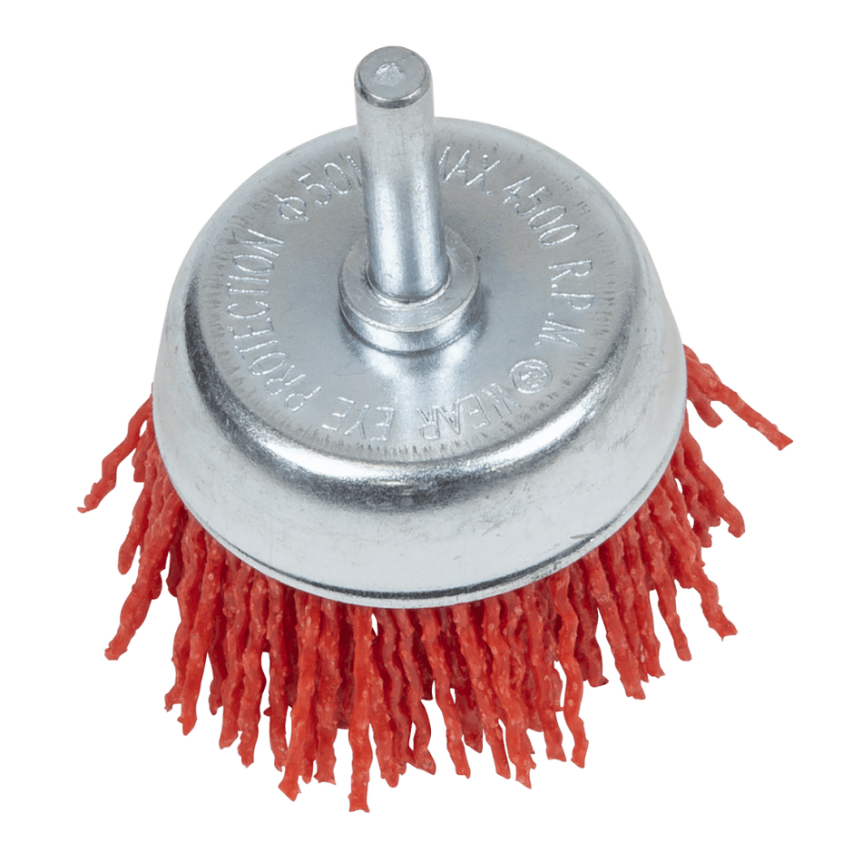 Nylon Filament Cup Brush 50mm with 6mm Shaft : Model No- NFB50
