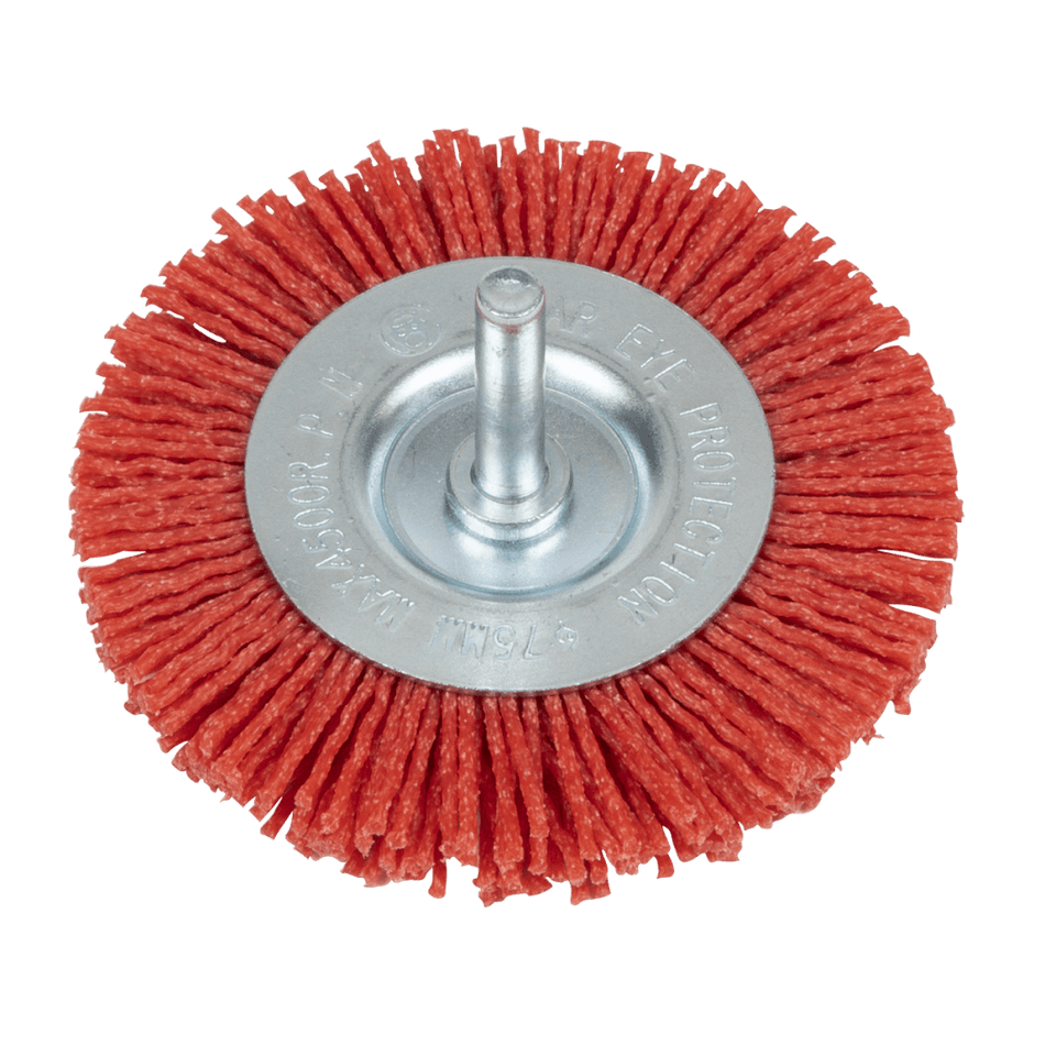 75mm Nylon Filament Circular Brush with 6mm Shaft Model No- NFBC75