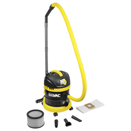 BuilderVac Wet & Dry Vacuum Cleaner 15L Stainless Steel Drum M Class Filtration 110V Model No- PC150BV110V