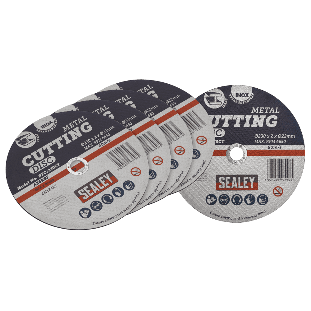 230 x 2mm Cutting Disc 22mm Bore - Pack of 5 Model No- PTC/230CT5