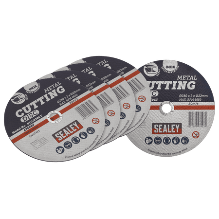 230 x 2mm Cutting Disc 22mm Bore - Pack of 5 Model No- PTC/230CT5