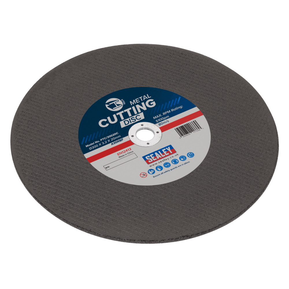 300 x 3.2mm Flat Metal Cutting Disc 20mm Bore Model No- PTC/30020C