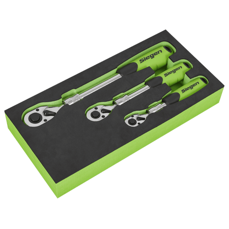 Siegen Extendable Ratchet Wrench Set 3pc Model No- S01285